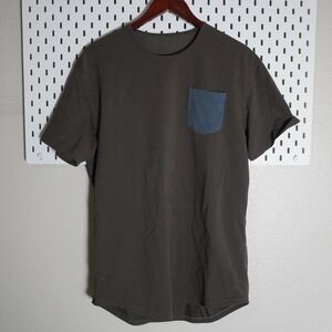 BYLT‎ Drop Cut Pocket Tee T-Shirt Mens L Brown Short Sleeve Casual